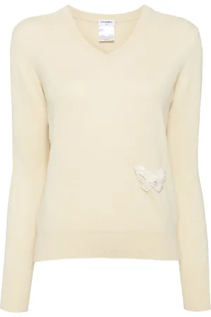 CHANEL Maglione con applicazione anni 2000