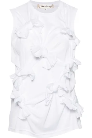 Comme des Garçons Canotta con dettaglio a nodo