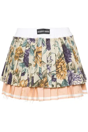 Marine Serre Minigonna Upcycled pliss??