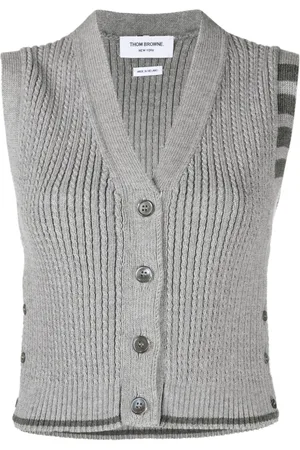 Thom Browne Gilet con dettaglio a 4 righe