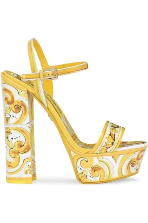 Dolce & Gabbana Sandali con stampa maioliche 105mm