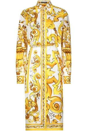 Dolce & Gabbana Chemisier con stampa maioliche