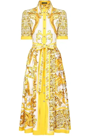 Dolce & Gabbana Chemisier con stampa maioliche