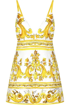 Dolce & Gabbana Abito corto con stampa maioliche