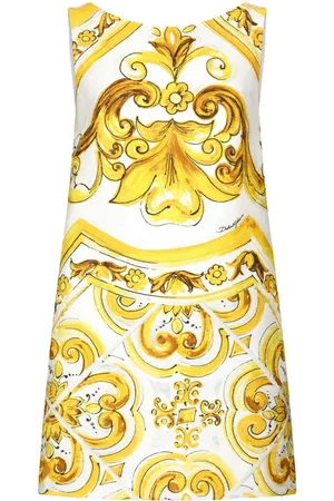 Dolce & Gabbana Abito corto con stampa maioliche