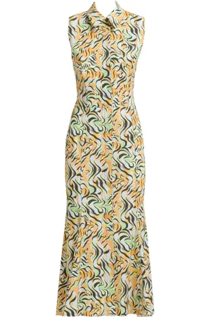 Marni Chemisier midi a fiori con cut-out