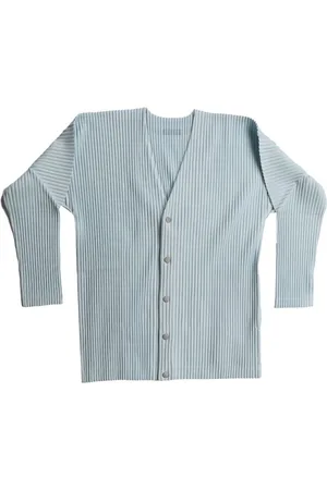 Issey Miyake Pliss??-effect v-neck cardigan