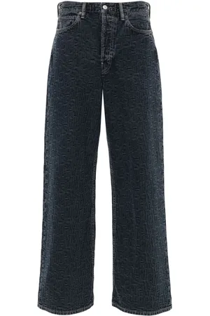 Acne Studios Jeans dritti con monogramma jacquard