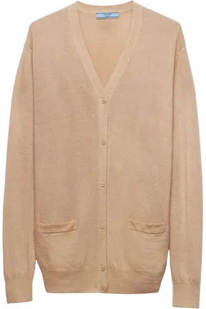 Prada Cardigan con logo a triangolo