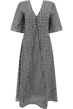 Ganni Abito midi con scollo a V