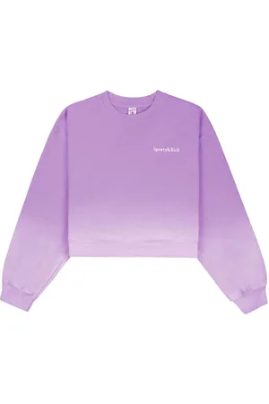 Sporty & Rich Felpa Dip Dye con ricamo