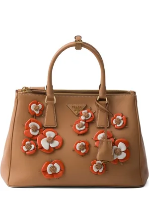 Prada Borsa Galleria grande con applicazioni a fiori