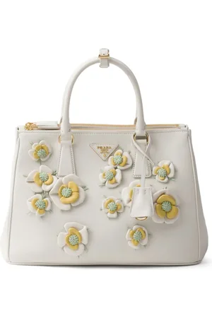 Prada Borsa Galleria grande con applicazioni a fiori