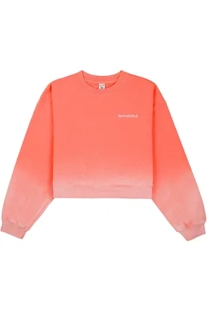 Sporty & Rich Felpa Dip Dye con ricamo