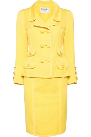 CHANEL Tailleur doppiopetto con gonna anni 