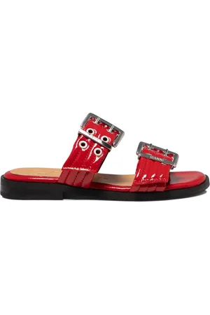 Ganni Sandali slides con fibbia