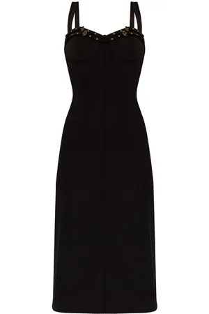 VERSACE Abito midi con fibbia