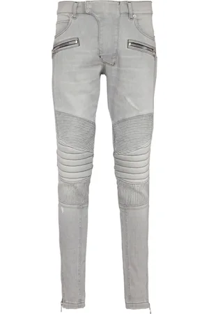 Balmain Jeans slim Biker a vita media