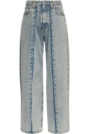 Maison Margiela Jeans a gamba ampia con inserti