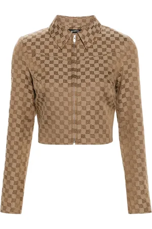 MISBHV Giacca crop con monogramma jacquard