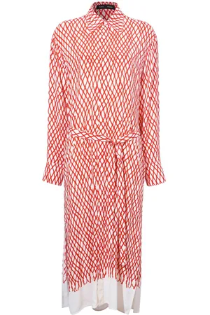 Proenza Schouler Abito Bailey midi con stampa astratta