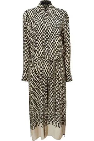 Proenza Schouler Abito Bailey midi con stampa astratta