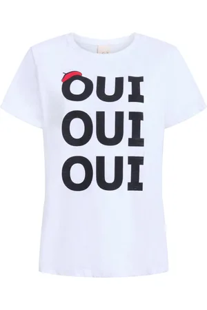 Cinq A Sept T-shirt Shrunken Oui Oui