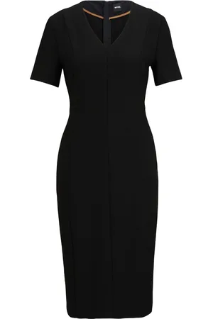 HUGO BOSS Abito corto Damaisa con scollo a V