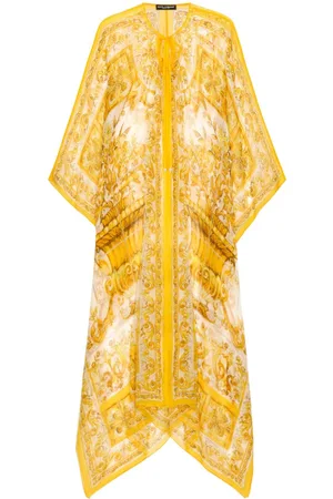 Dolce & Gabbana Caftano con stampa maioliche
