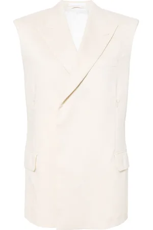 Helmut Lang Gilet con revers a lancia