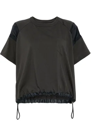 SACAI T-shirt con coulisse
