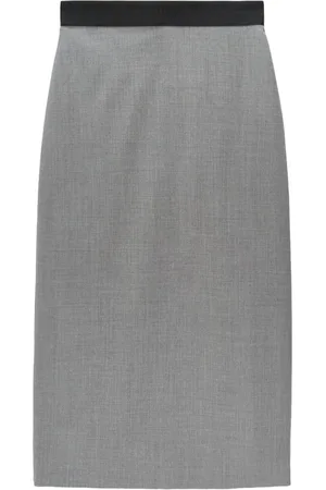 Msgm Gonna lunga con ricamo logo