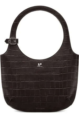 Courrèges Borsa tote Holy con effetto coccodrillo