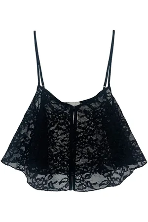 FLEUR DU MAL Canotta Venus Flutter in pizzo