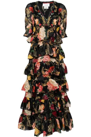 Camilla Abito a fiori con ruches