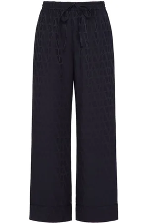 VALENTINO GARAVANI Pantaloni Optical V in seta