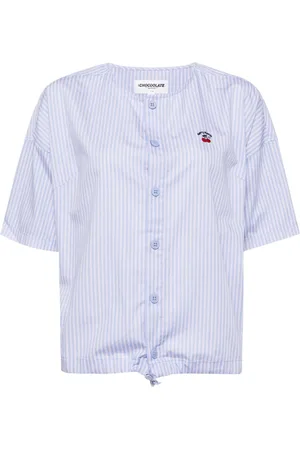 Chocoolate Camicia a righe con ricamo