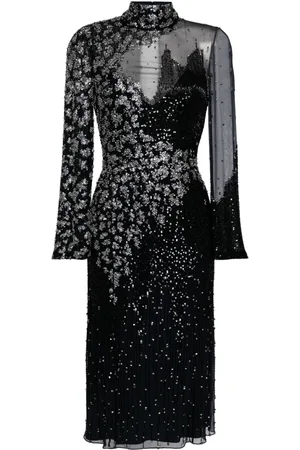 Jenny Packham Abito Starman midi con paillettes