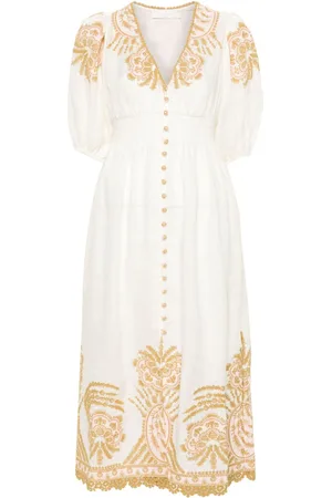 ZIMMERMANN Abito Waverly midi con ricamo