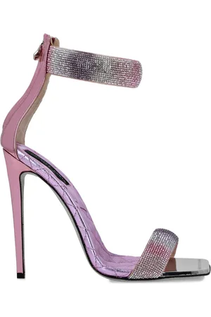 Philipp Plein Sandali Mirror Crystal con borchie 120mm
