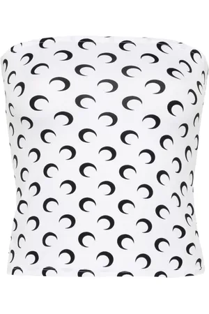 Marine Serre Top con stampa Crescent Moon