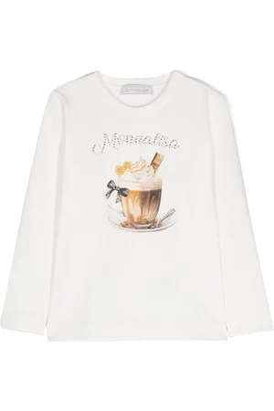 MONNALISA T-shirt Chocolate Cup con stampa grafica