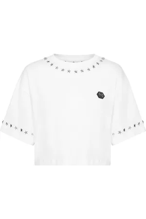 Philipp Plein Top crop con borchie