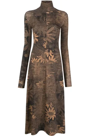 Maison Margiela Abito midi a fiori