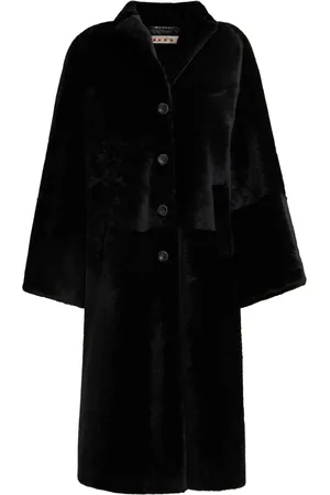Marni Cappotto monopetto in finta pelliccia