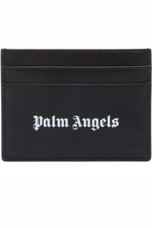 Palm Angels Portacarte in pelle con stampa