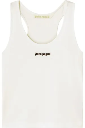 Palm Angels Top a coste con ricamo