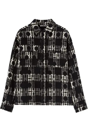 Palm Angels Camicia con motivo monogramma