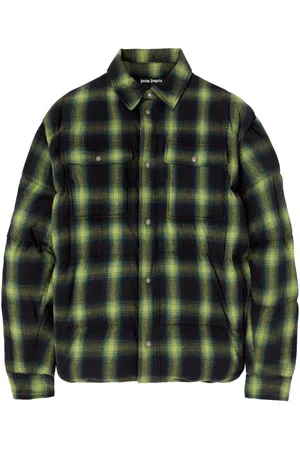 Palm Angels Giacca-camicia imbottita a quadri