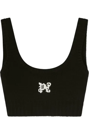 Palm Angels Top corto con intarsio
